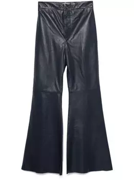 Victoria Beckham кожаные брюки, синий