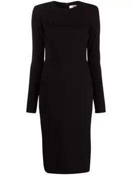 Victoria Beckham креповое платье миди, черный