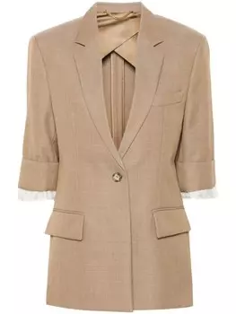 Victoria Beckham куртка из вирджинской шерсти, коричневый