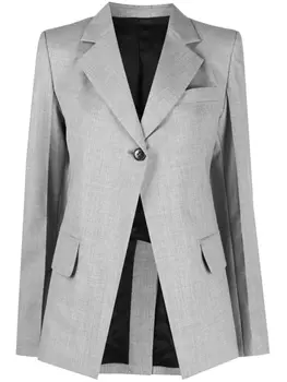 Victoria Beckham однобортный блейзер, серый