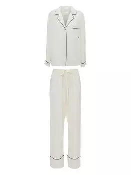 Victoria Beckham пижамный комплект с монограммой, белый