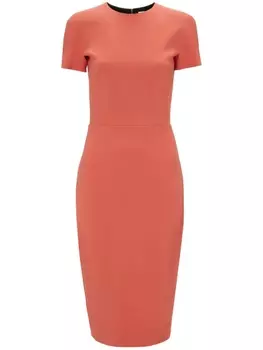 Victoria Beckham платье-футболка с короткими рукавами, оранжевый