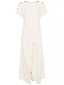 Victoria Beckham платье макси с драпировкой, нейтральный цвет