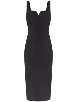 Victoria Beckham платье миди без рукавов, черный