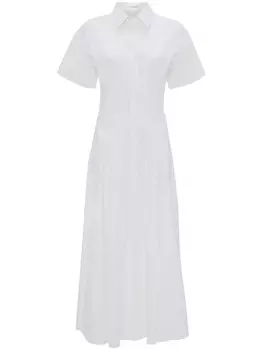 Victoria Beckham платье-рубашка с панелями, белый