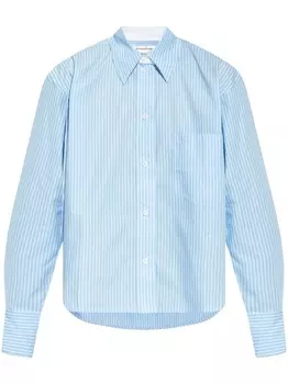 Victoria Beckham полосатая рубашка из органического хлопка, синий