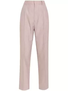 Victoria Beckham прямые брюки из вирджинской шерсти, розовый