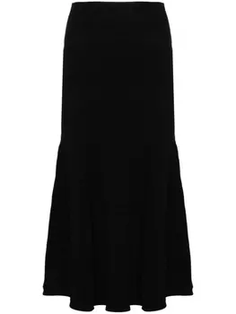 Victoria Beckham расклешенная юбка миди, черный