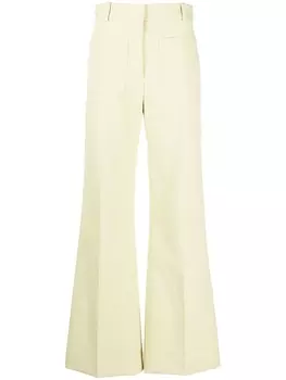 Victoria Beckham расклешенные брюки Alina строгого кроя, зеленый