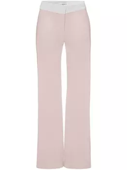 Victoria Beckham расклешенные брюки, розовый