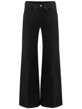 Victoria Beckham расклешенные джинсы Edie средней посадки, черный