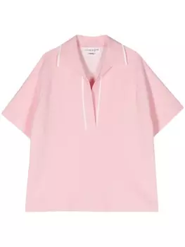 Victoria Beckham рубашка поло с короткими рукавами, розовый