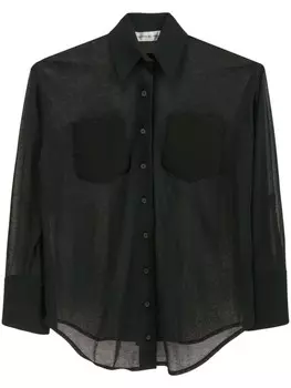 Victoria Beckham рубашка с карманами, черный