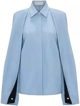 Victoria Beckham рубашка с рукавами реглан, синий