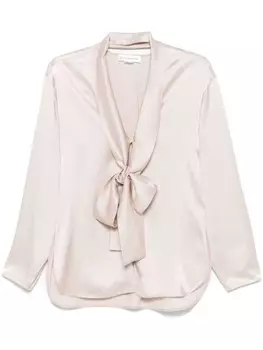 Victoria Beckham рубашка с V-образным вырезом, розовый