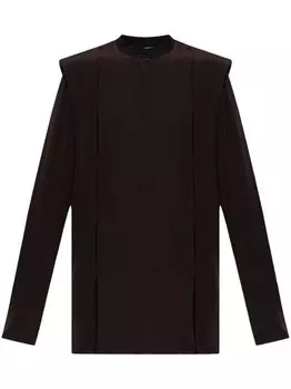 Victoria Beckham шелковая рубашка, коричневый