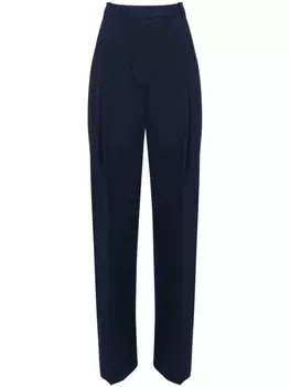 Victoria Beckham широкие брюки с завышенной талией, синий
