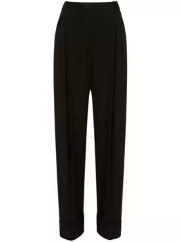 Victoria Beckham широкие брюки со складками, черный