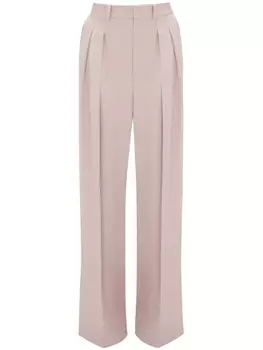 Victoria Beckham широкие брюки со складками, розовый
