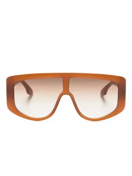 Victoria Beckham солнцезащитные очки-пилоты Visor, коричневый