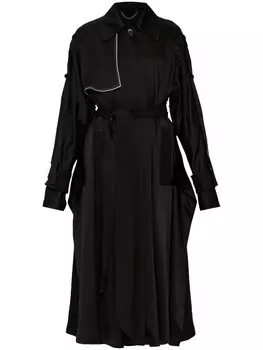 Victoria Beckham тренч с контрастной отделкой, черный