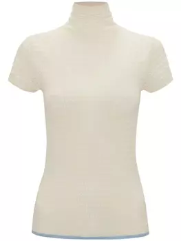 Victoria Beckham трикотажная рубашка поло, нейтральный цвет