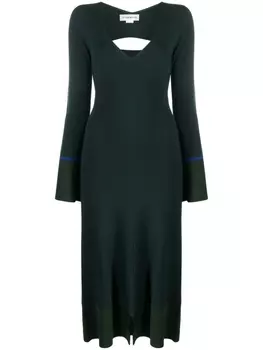Victoria Beckham трикотажное платье миди, зеленый