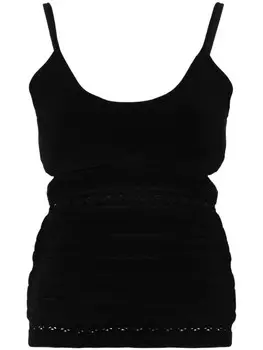 Victoria Beckham трикотажный топ на бретелях, черный