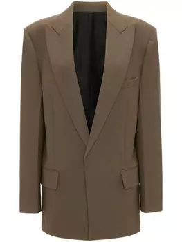 Victoria Beckham твиловый блейзер, коричневый