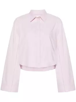 Victoria Beckham укороченная рубашка на пуговицах, розовый