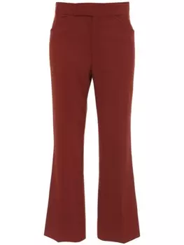 Victoria Beckham укороченные расклешенные брюки, оранжевый