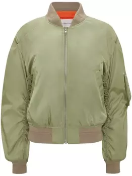 Victoria Beckham укороченный бомбер, зеленый