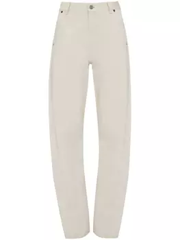 Victoria Beckham зауженные джинсы с заниженной талией, нейтральный цвет
