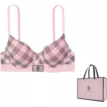 Victoria's Secret 24 Бюстгальтер Big Show Collection женский, розовый, в клетку