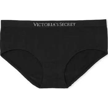 Victoria's Secret Бесшовные трусики-трусы Hiphugger, черные, женские, 1 упаковка, черные