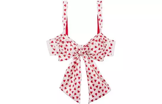 Victoria's Secret Бюстгальтер женский с принтом красного сердца