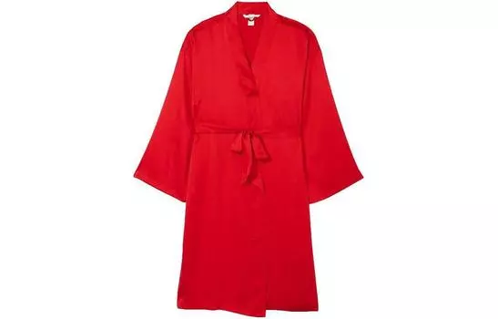 Victoria's Secret Халат миди атласный женский красный