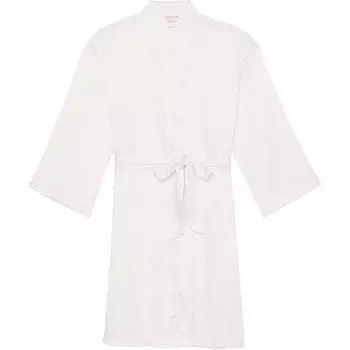 Victoria's Secret Халат миди из атласа/белый кокос, женский, кокос, белый