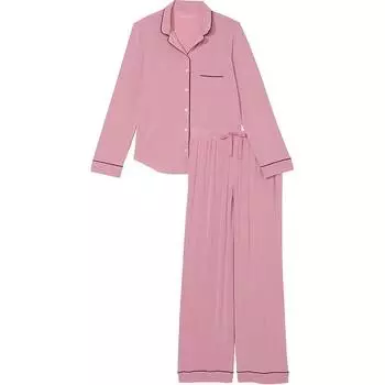Victoria's Secret Модальный длинный пижамный комплект/Сумеречно-лиловый пижамный комплект для женщин, фуксия, Nightfall