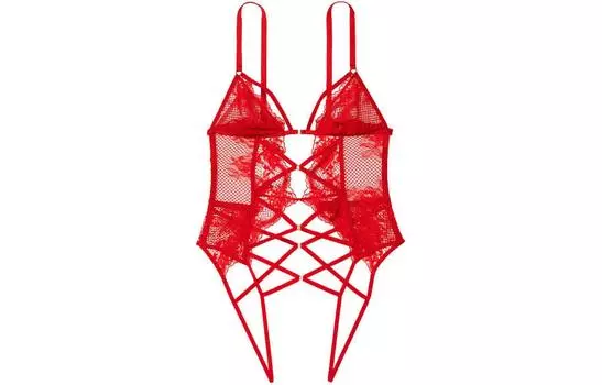 Victoria's Secret ОЧЕНЬ СЕКСУАЛЬНЫЕ боди-сеточки Fll Te Cs Teddy/Lipstick, женские, красные