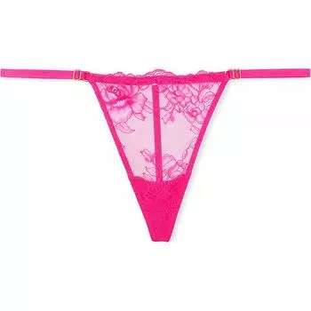 Victoria's Secret ОЧЕНЬ СЕКСУАЛЬНЫЕ кружевные регулируемые трусики-стринги женские, 1 упаковка, розовые