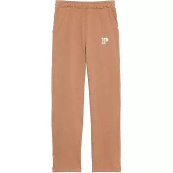 Victoria's Secret PINK Флисовые спортивные брюки прямого кроя/Трикотажная спортивная одежда цвета ириски для женщин