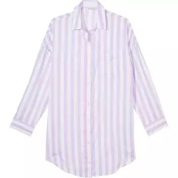 Victoria's Secret Пижамная рубашка из модала и хлопка/пижамные топы с фиолетовыми полосками «Единорог», женская, светло-фиолетовая