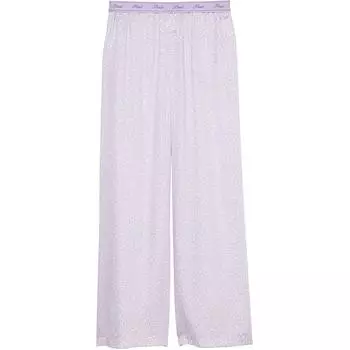 Victoria's Secret Пижамные брюки PINK TENCEL WIDE LEG/PLDF, женские, светло-фиолетовые, с цветочным принтом