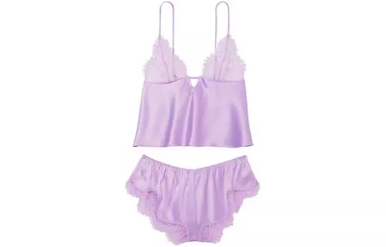 Victoria's Secret Пижамный комплект SEXY KI Florallacepatchwork camisole Pajama/Te Pajama Set Women's Taro Purple