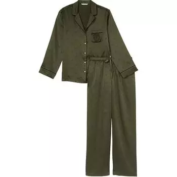 Victoria's Secret Пижамный комплект THE MIX женский, оливково-зеленый