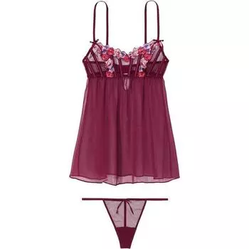 Victoria's Secret Пижамный комплект женский бордовый