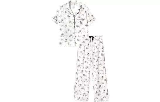 Victoria's Secret Пижамный комплект женский, цвет Ink Wash White