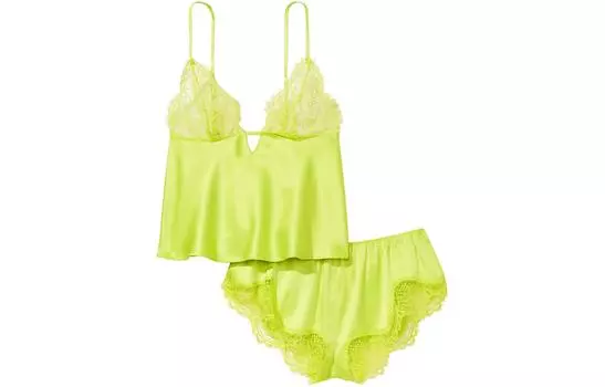 Victoria's Secret Пижамный комплект женский, яркий и насыщенный желтый