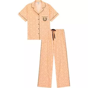 Victoria's Secret Пижамный комплект женский розовый оранжевый